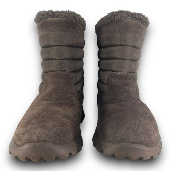Skechers Go Walk Move Cuddly Boots 13695 Mid Calf Chocolate Brown Women 8.5 - Picture 5 of 9